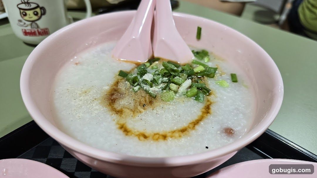 Congee with toppings