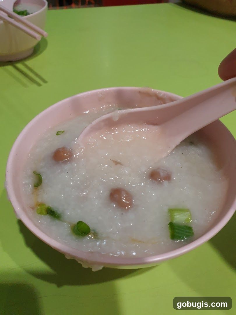Congee with Peanuts and Scallions