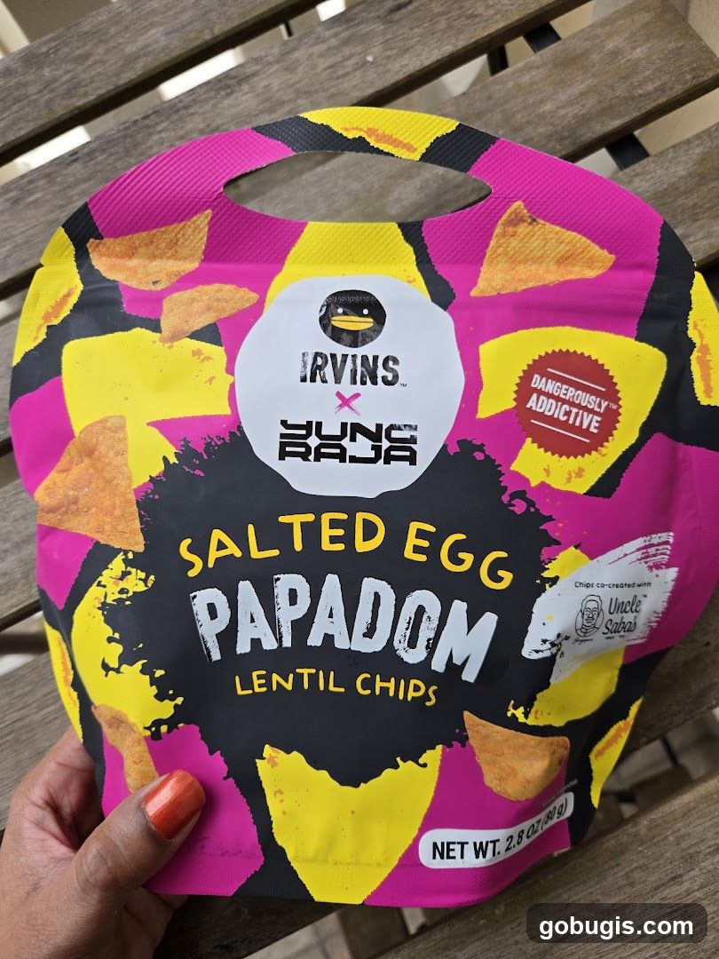 Irvins x Yung Raja Salted Egg Papadom Lentil Chips