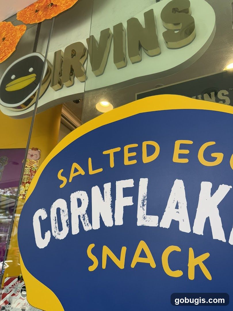 Salted Egg Cornflake Snack Sign