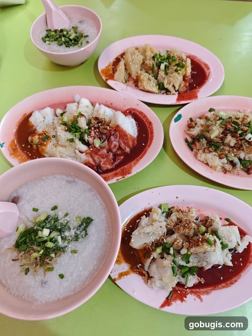 Congee and side dishes