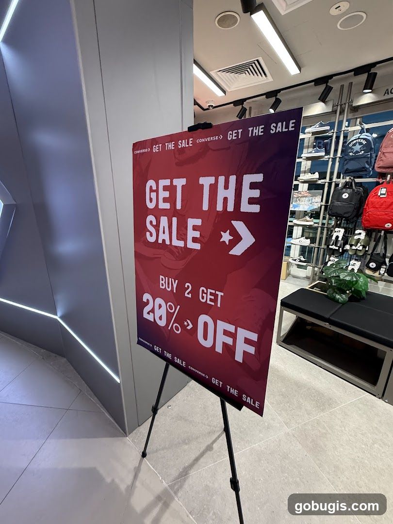 Converse Sale Sign