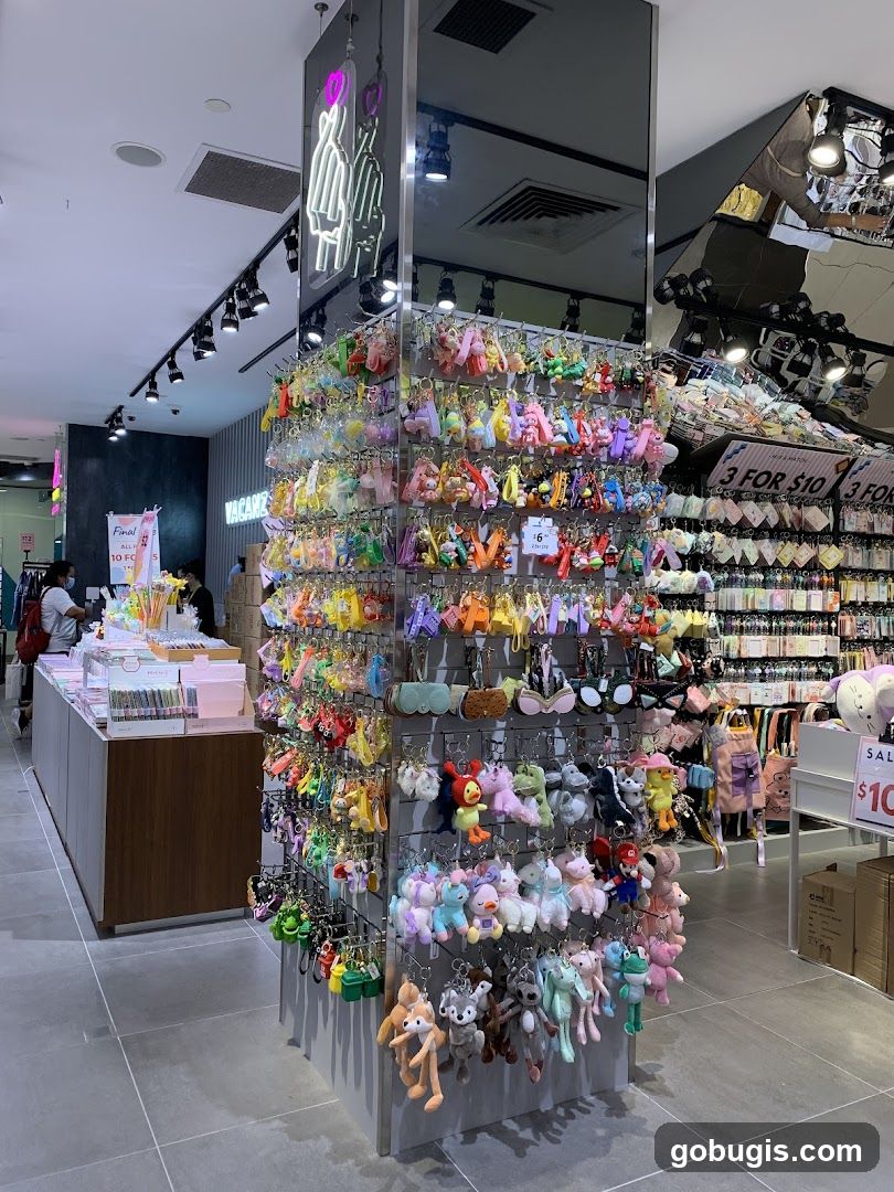 Store Interior with Keychains and Merchandise