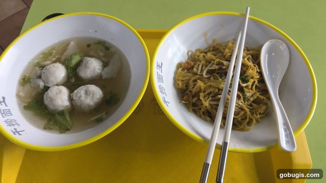 Noodles and Soup with Fish Balls
