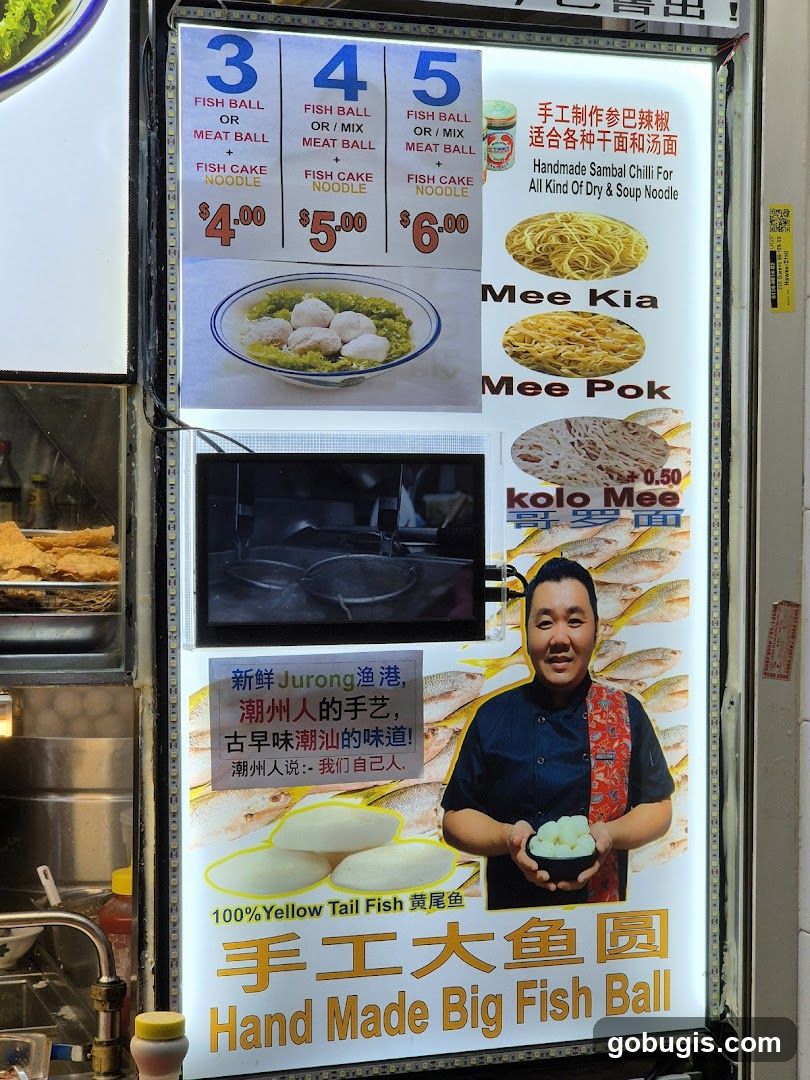 Hand Made Big Fish Ball Menu