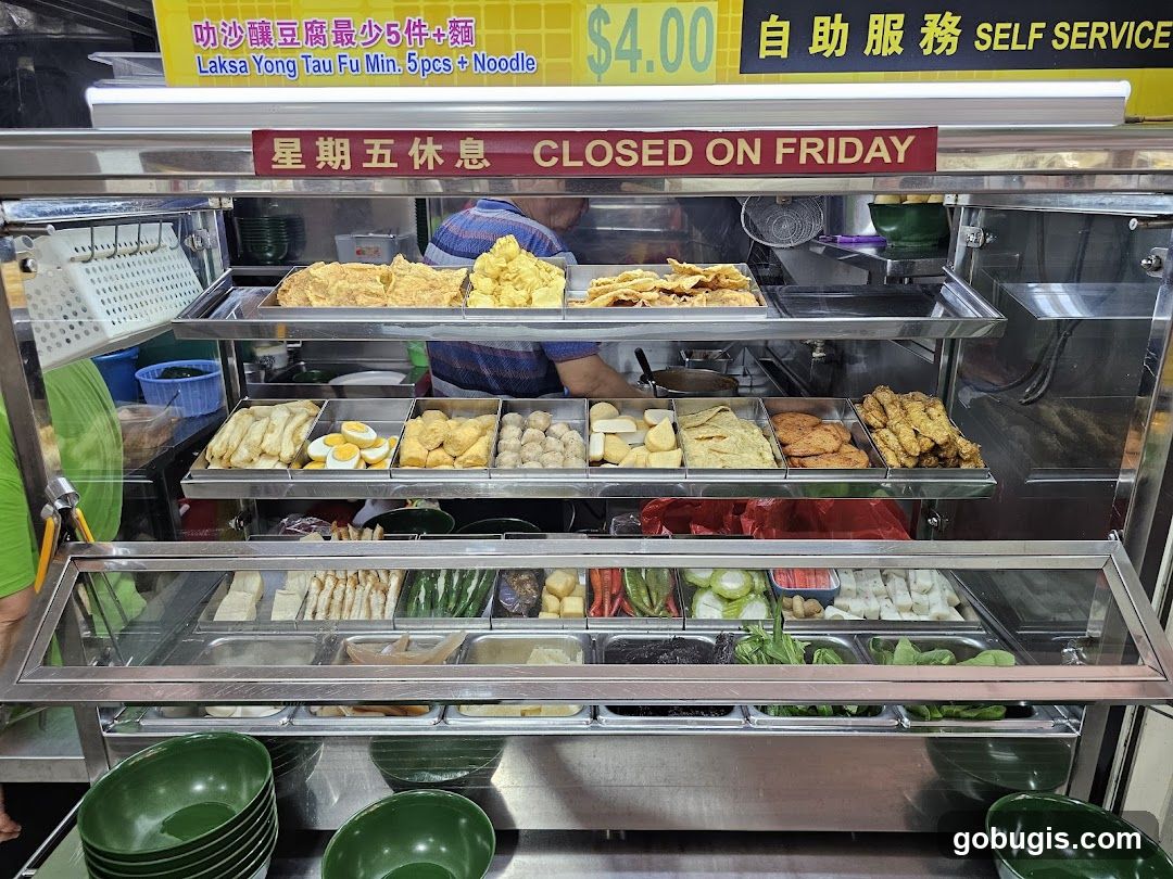 Self-service Laksa Yong Tau Fu stall