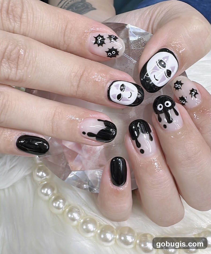 Nail Art with Cartoon Characters