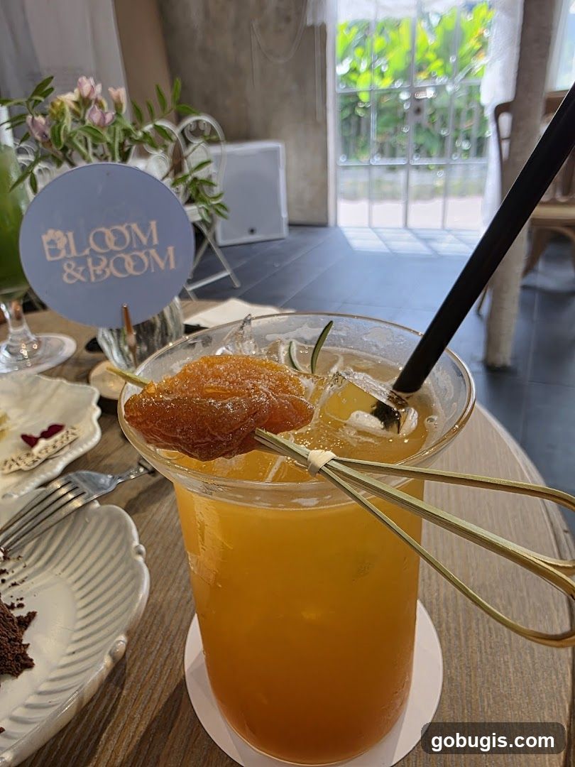 Orange Drink with Garnish