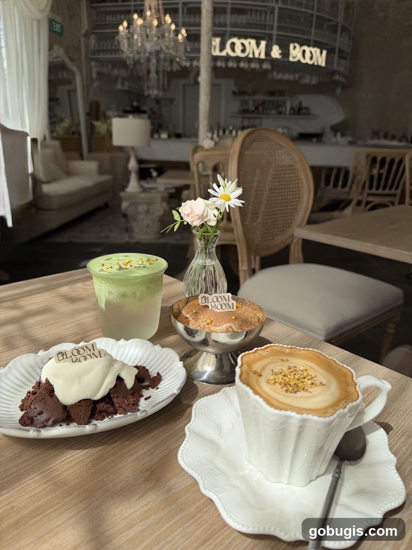 Dessert and Coffee at Bloom & Boom