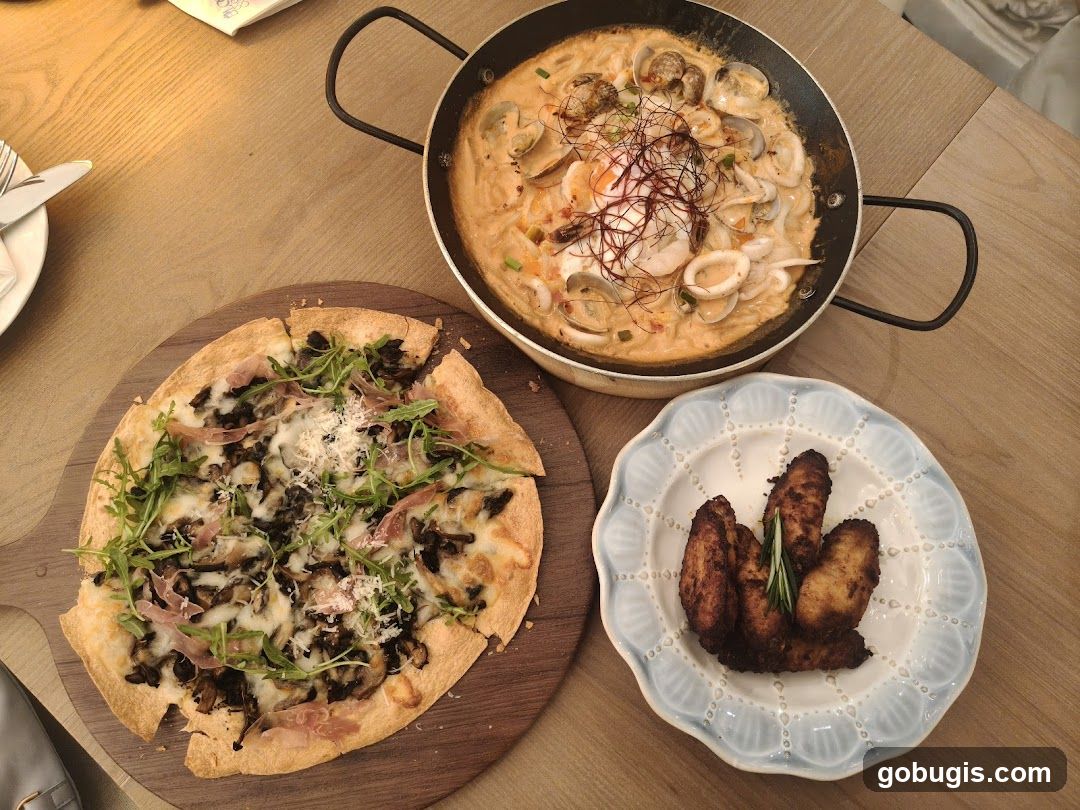 Food spread on a table