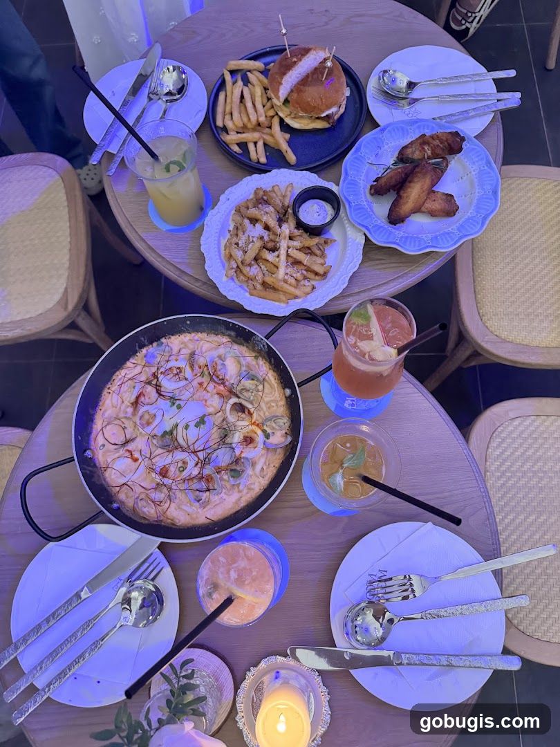 Table with Food and Drinks