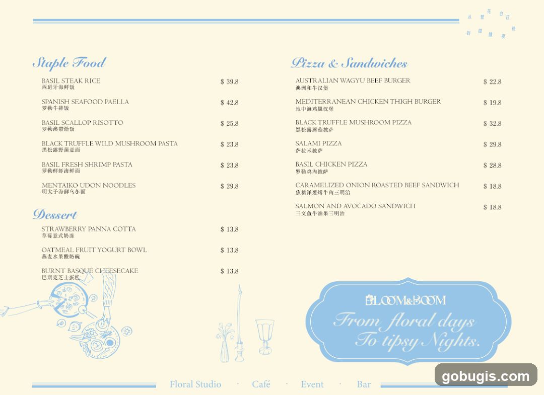 Staple Food, Pizza & Sandwiches, Dessert