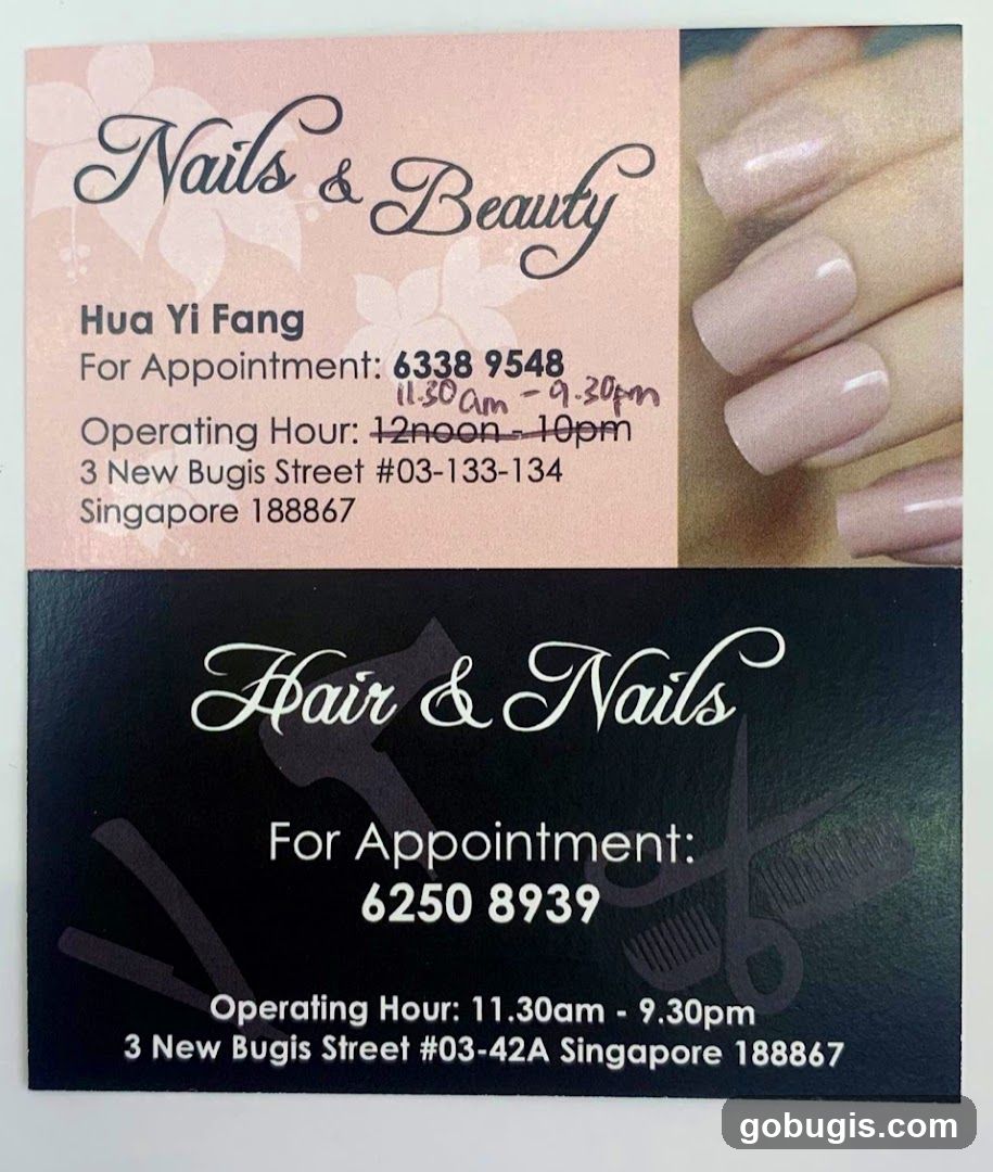 Business Cards for Nail and Hair Salons