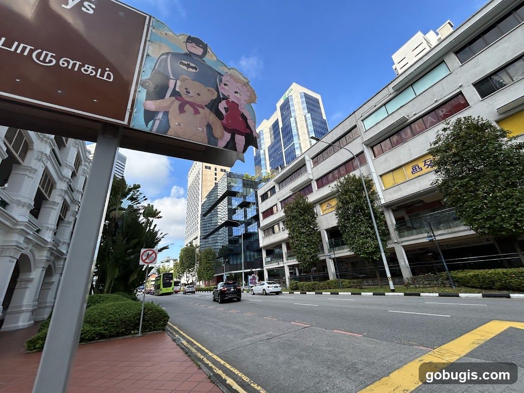 Street Scene with Buildings and Signage