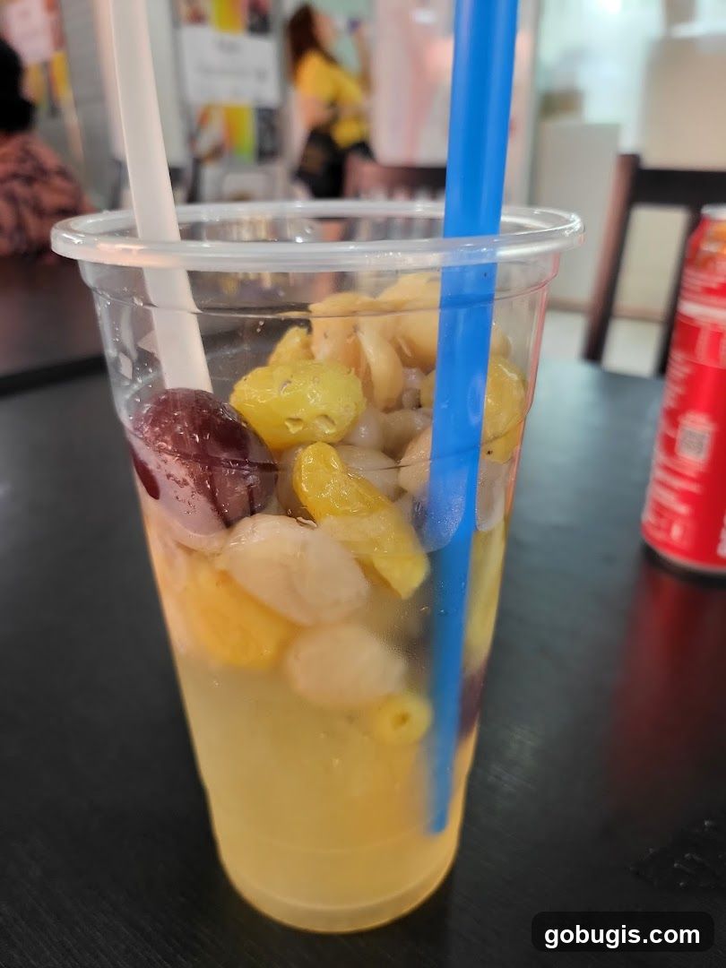 Dessert Drink with Fruit and Ice
