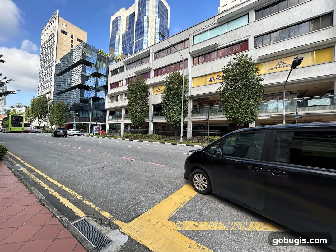Street View with Buildings and Traffic