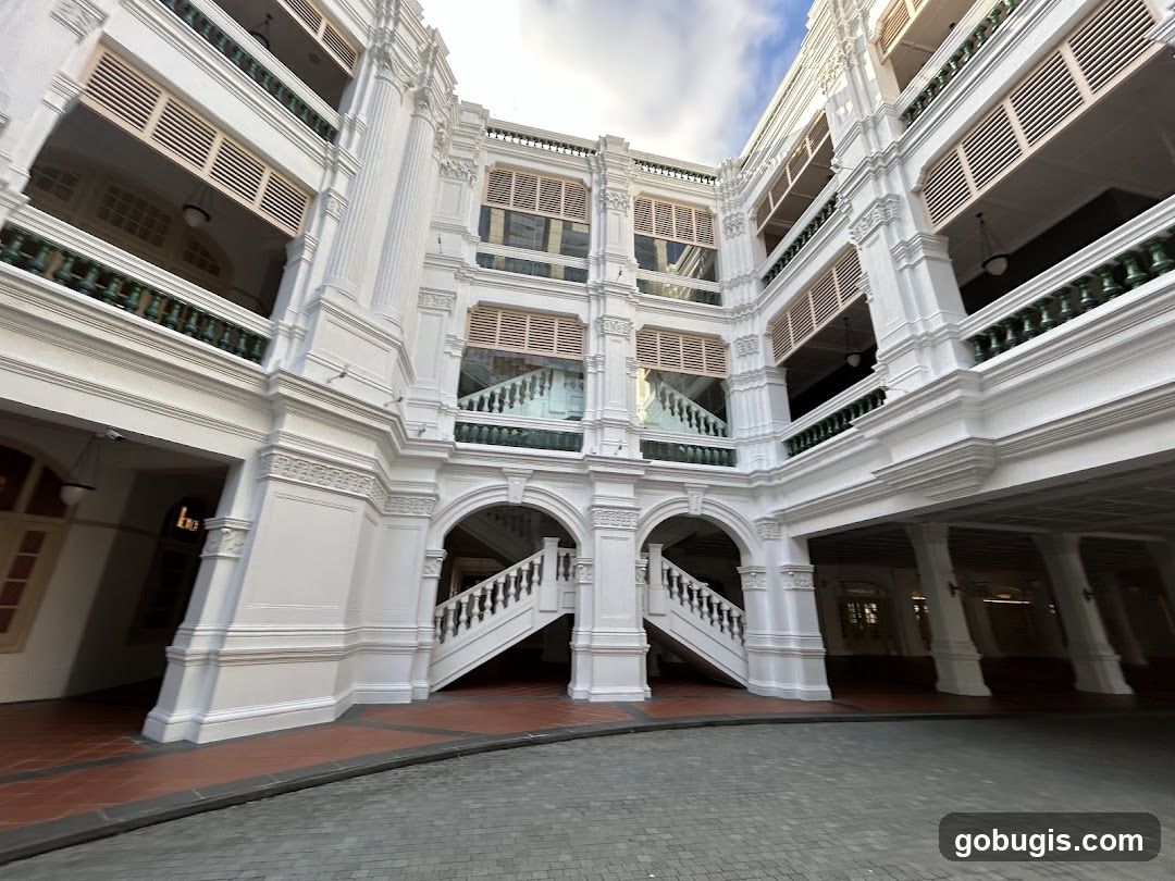 Courtyard with White Architecture