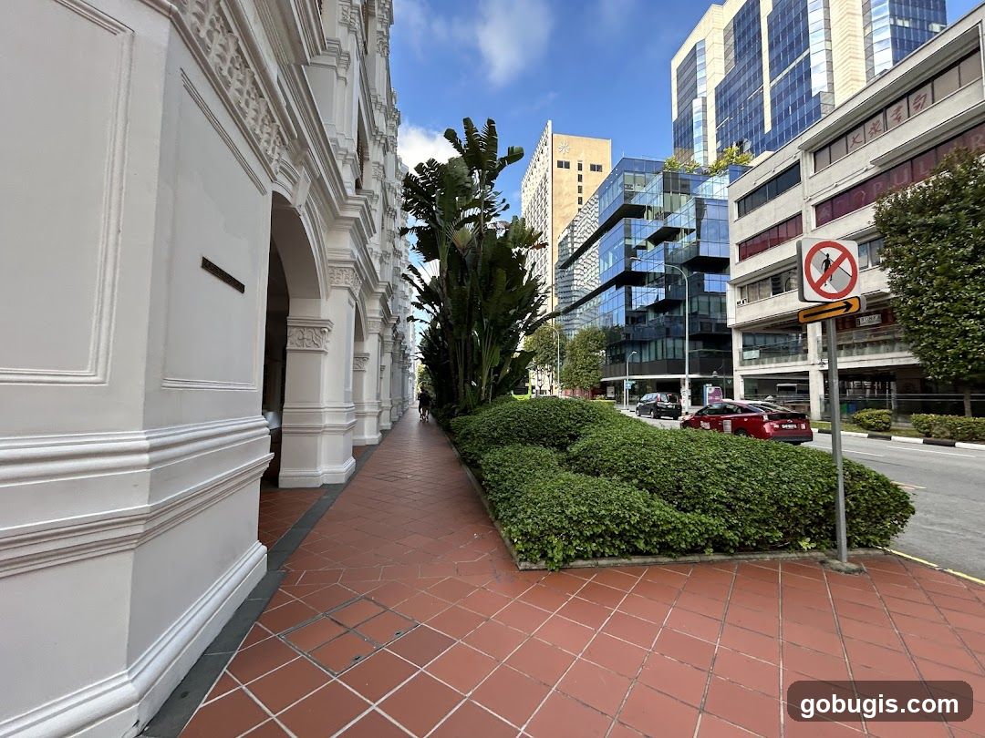 Street Scene with Modern and Old Architecture