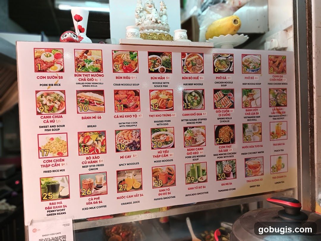 Shoon Kou Cafe Menu