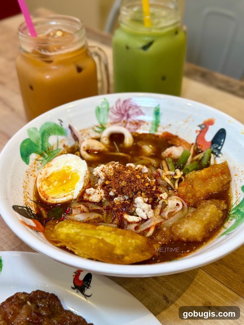 Noodle Soup and Drinks