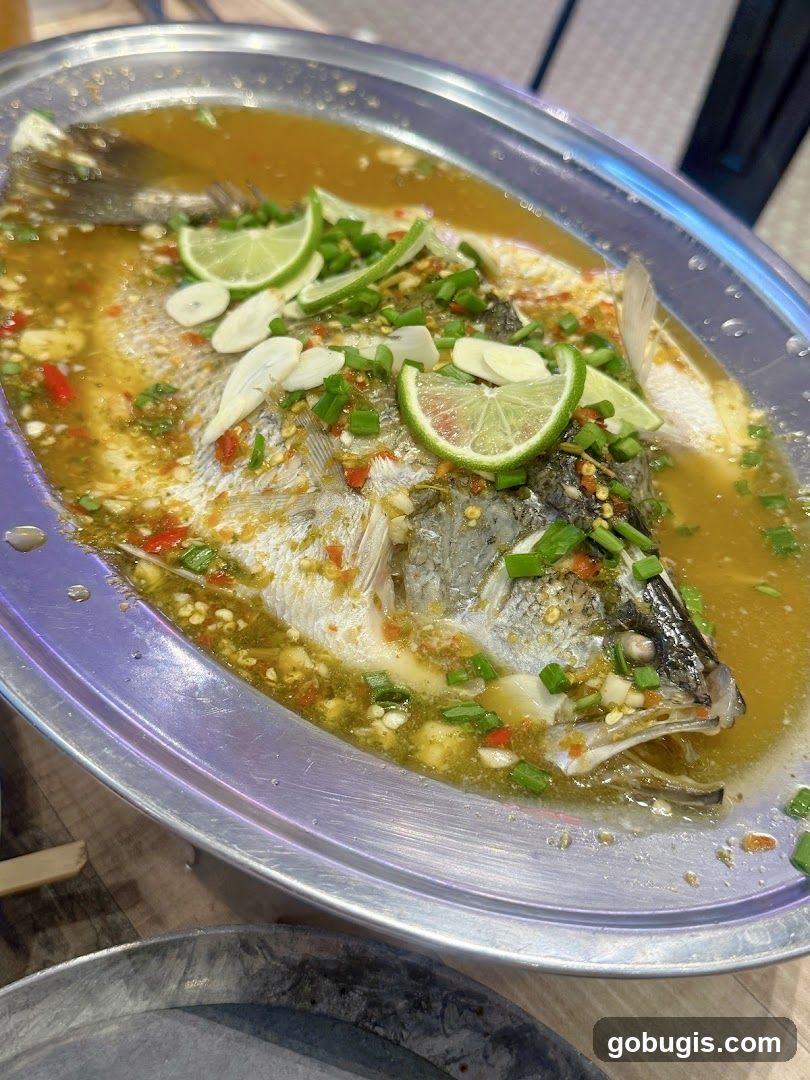 Steamed Fish with Lime and Chili