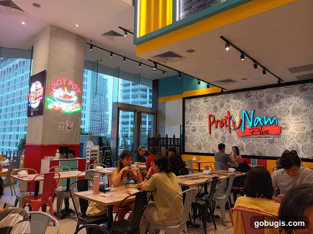 Restaurant Interior with Diners