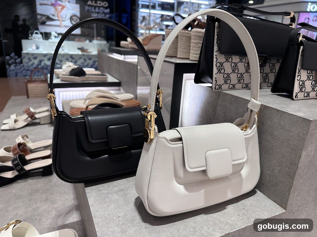 Handbags and Sandals Display