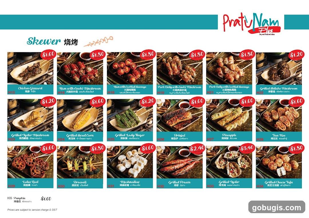 Skewer Menu