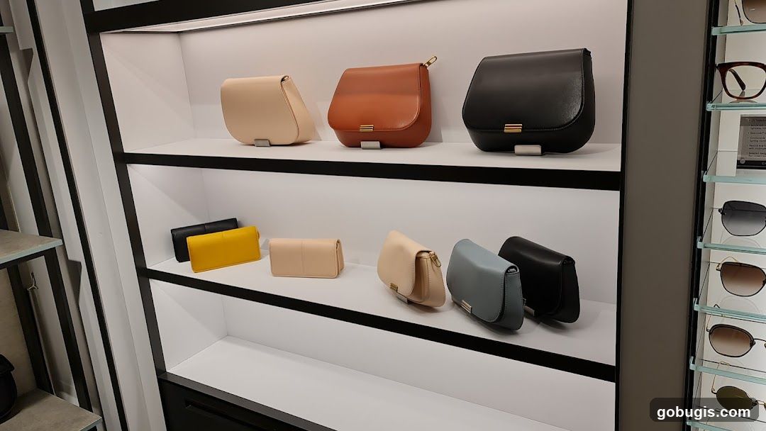 Handbags and Sunglasses Display