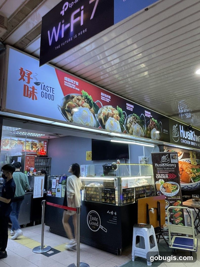 Food Stall with Wi-Fi Advertisement