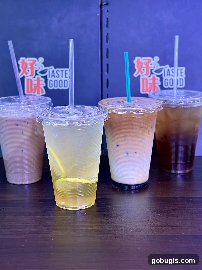 Four Iced Drinks