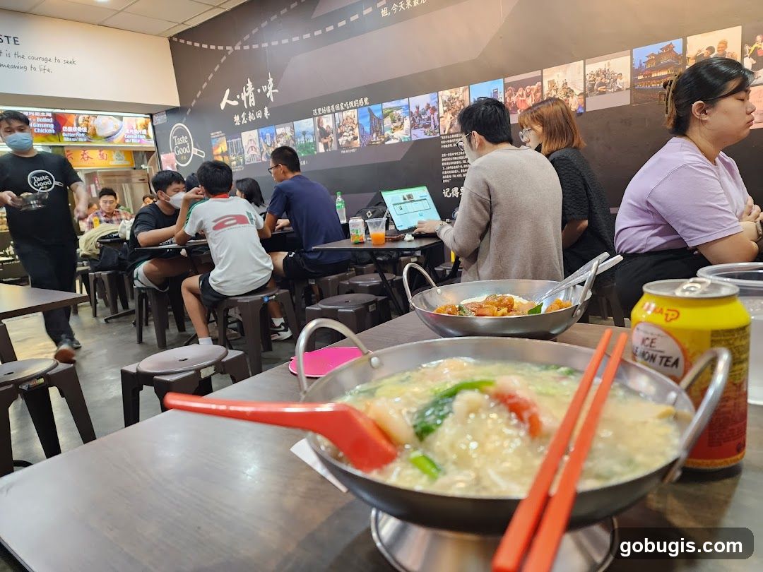 Restaurant Interior with Diners