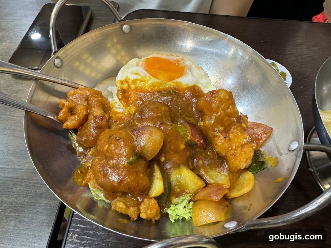 Curry with Rice and Fried Egg