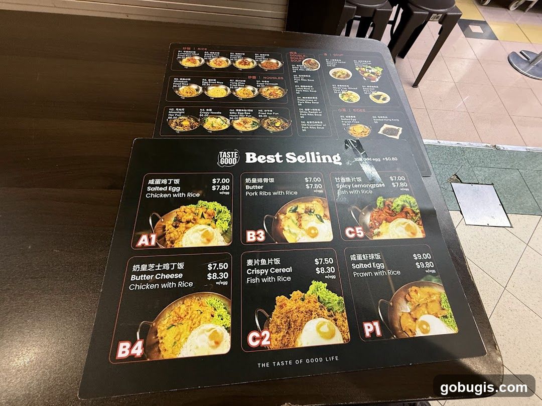 Taste Good Best Selling Menu