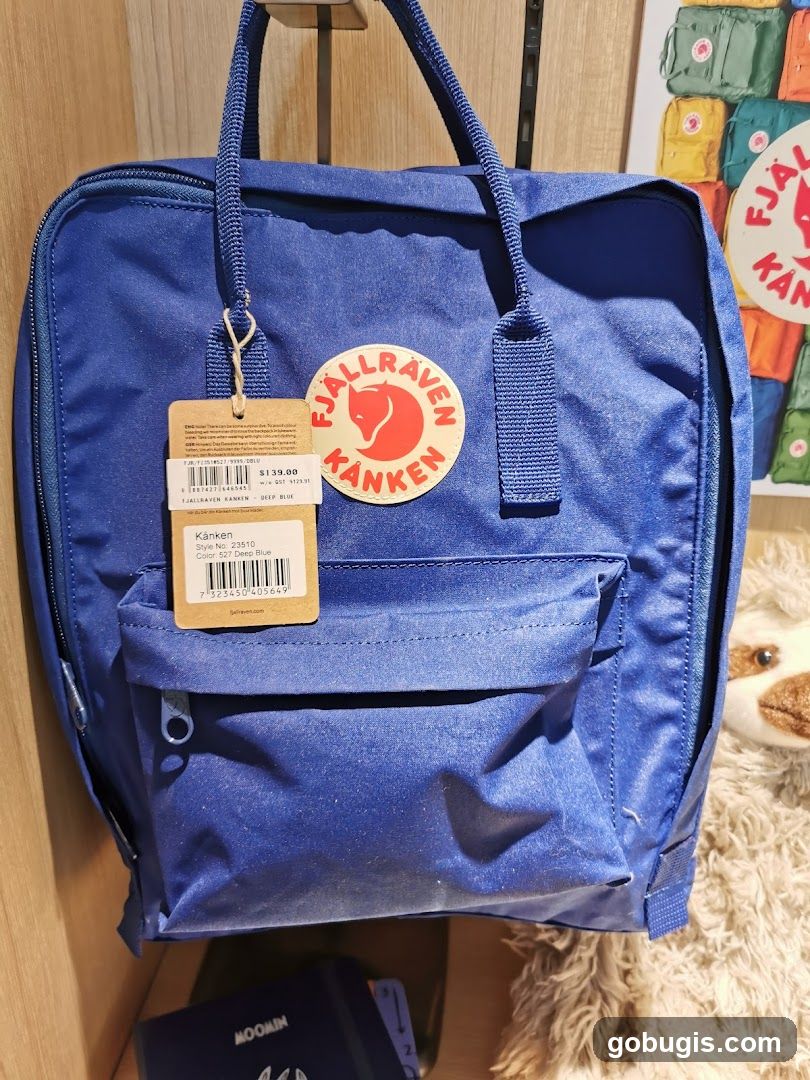 Blue Fjallraven Kanken Backpack