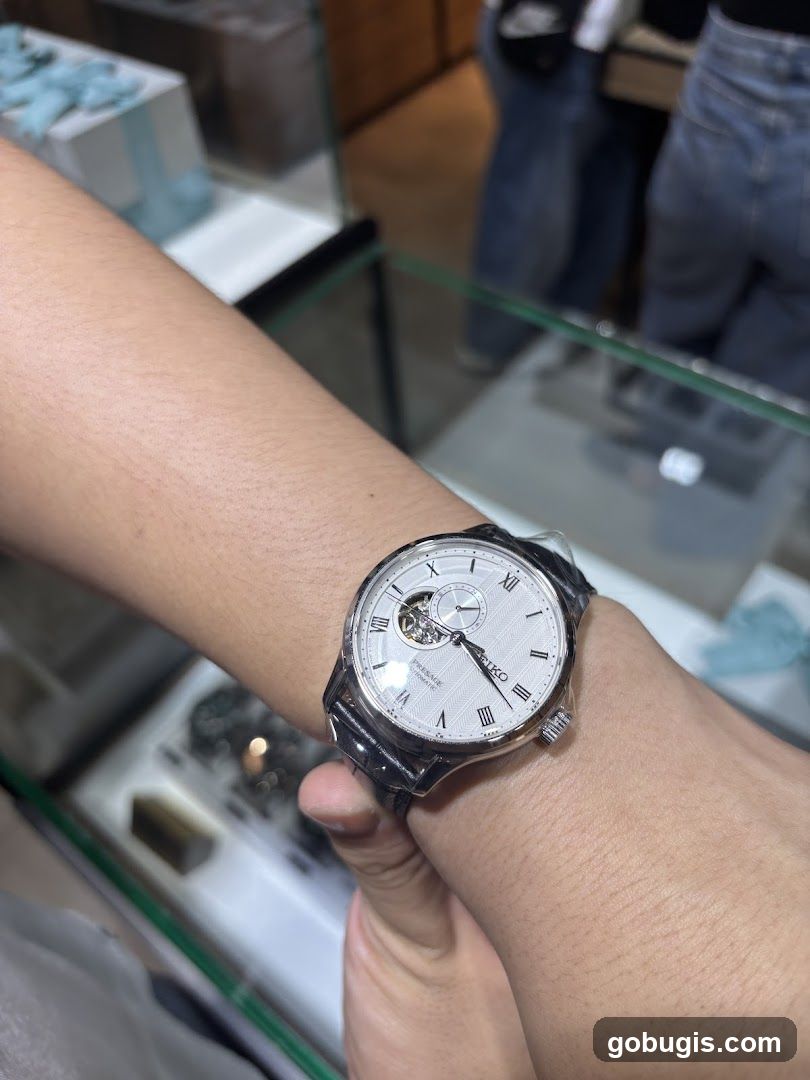 Watch on wrist