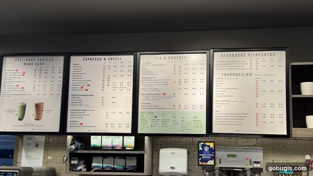 Starbucks Menu