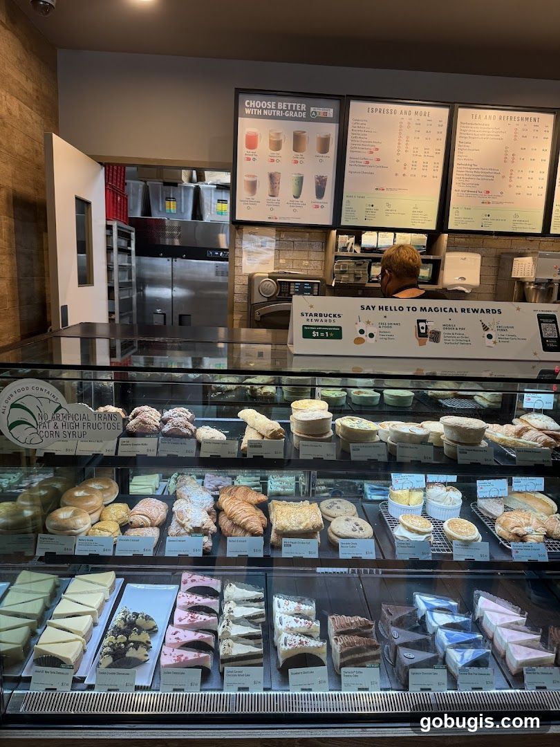 Starbucks Display Case and Menu