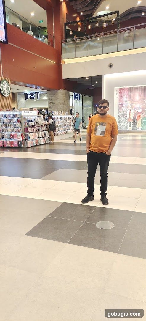 Man standing in a mall