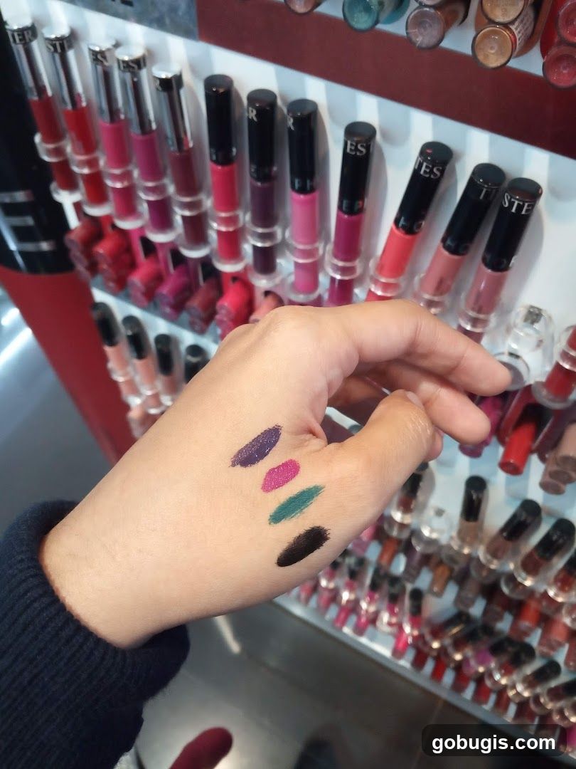 Lipstick Swatches on Hand