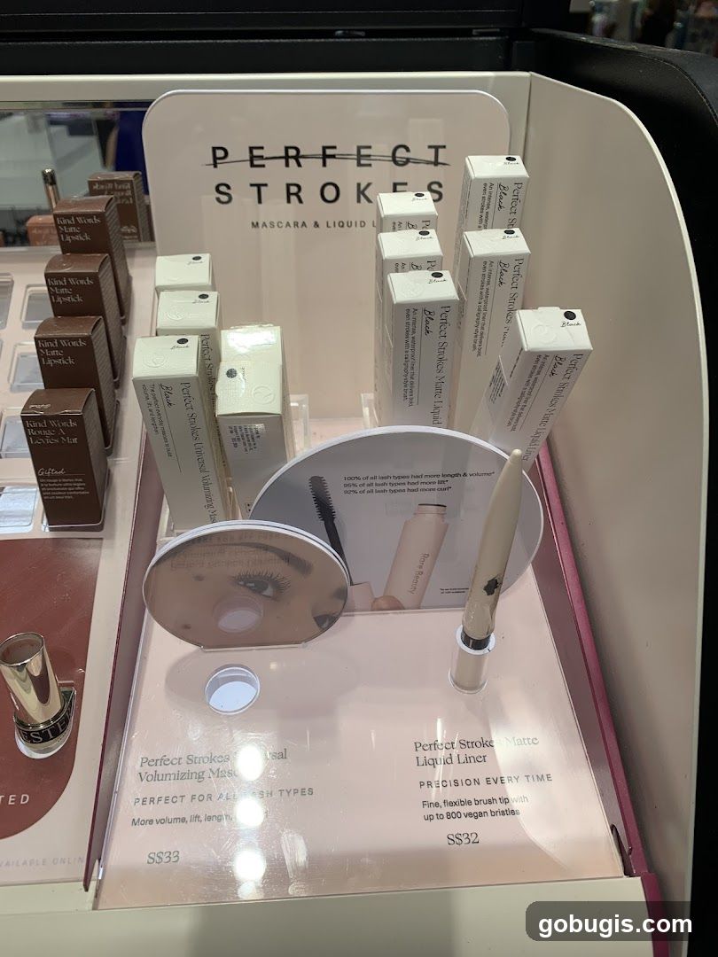 Rare Beauty Makeup Display