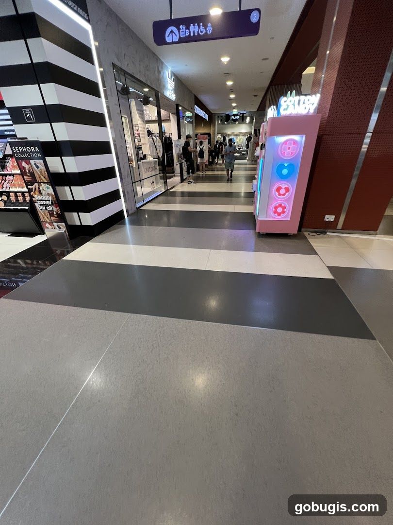 Mall Interior with Shops
