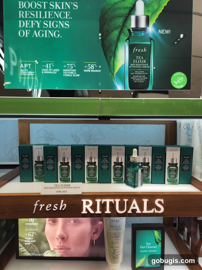 Fresh Tea Elixir Serum Display