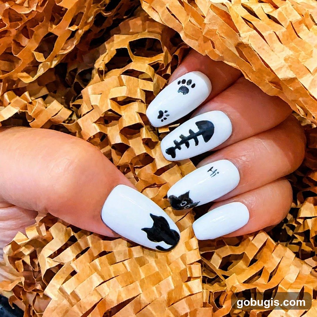 Cat-themed Nails