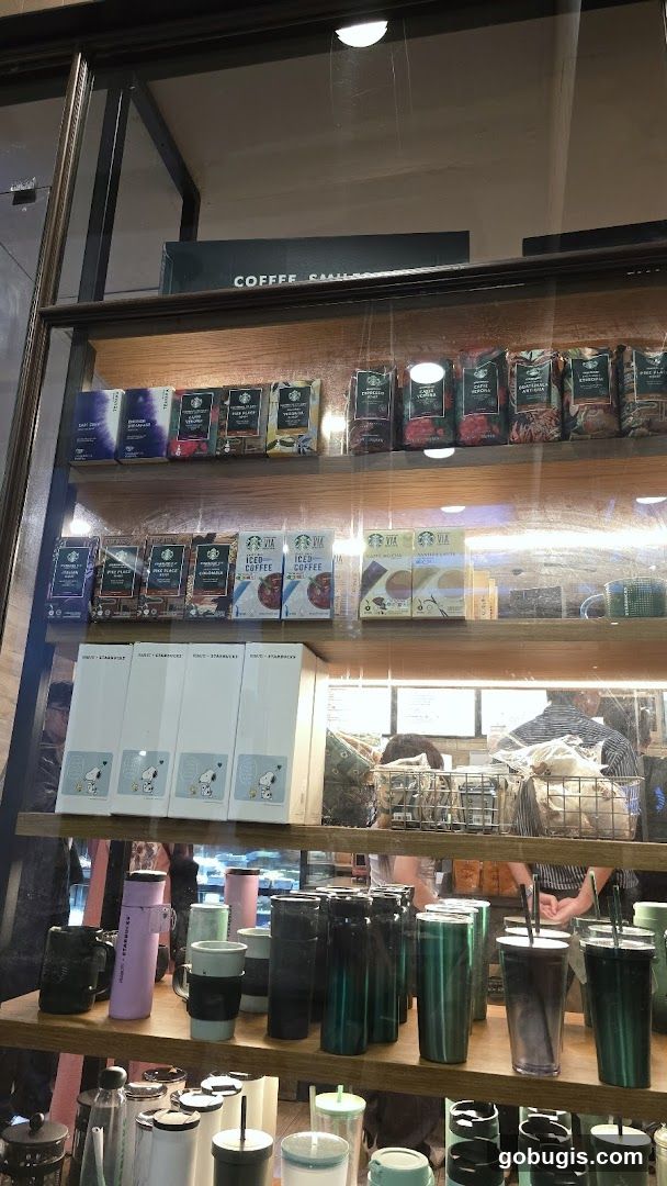 Coffee and merchandise display