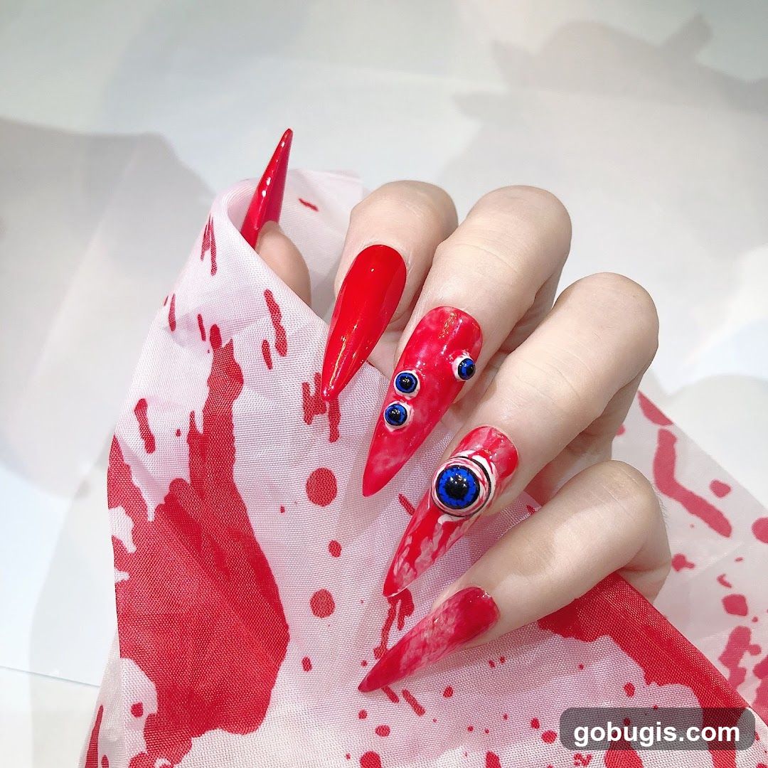 Halloween-themed nails