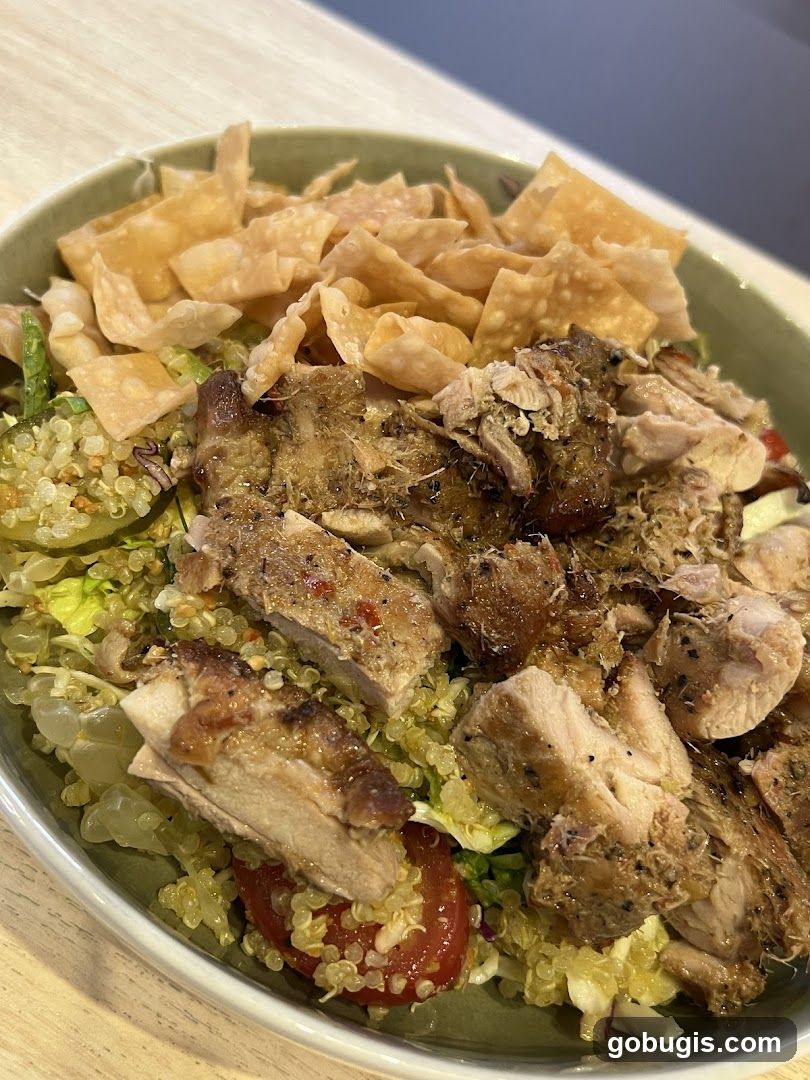 Chicken Salad with Crispy Wontons