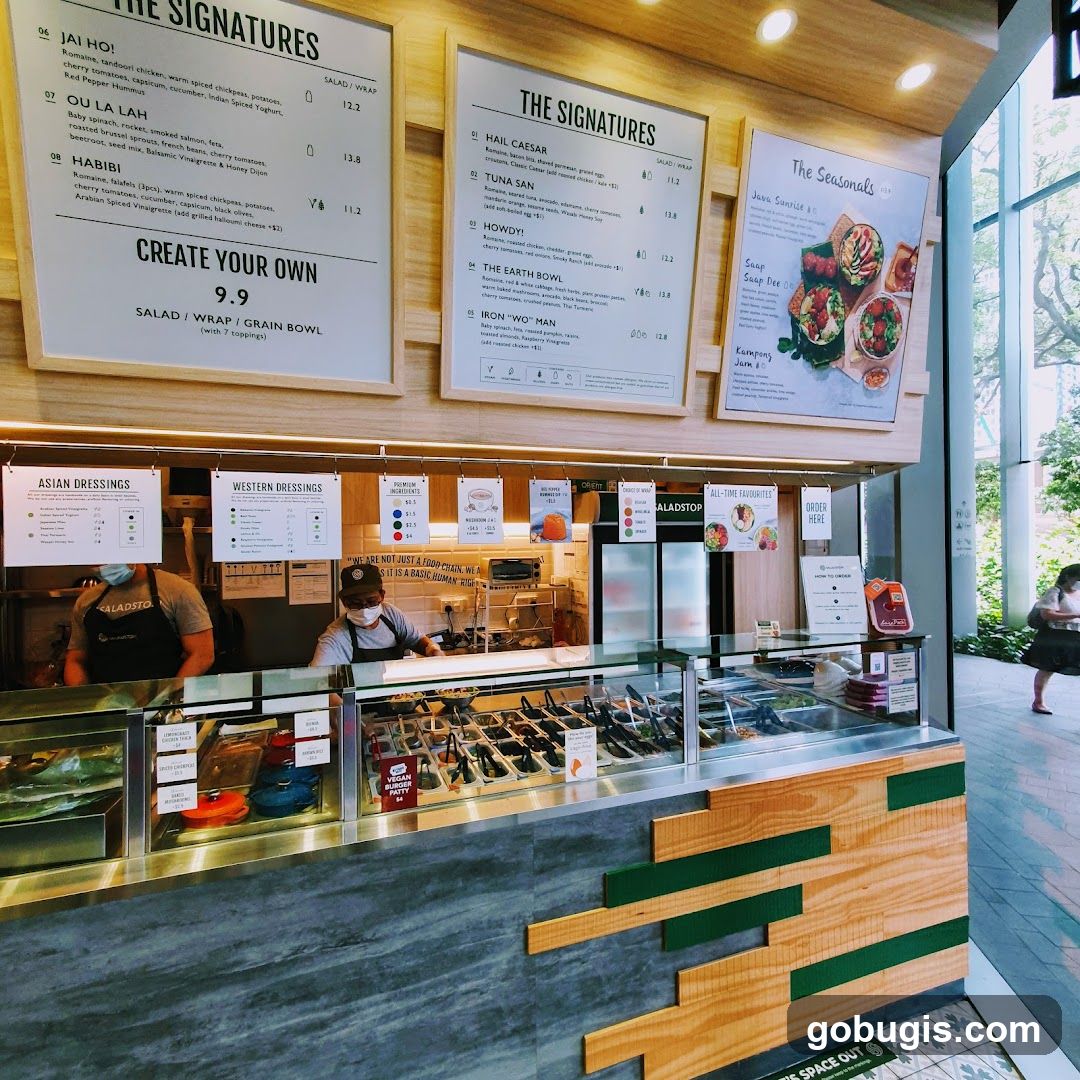 Saladstop Menu and Counter
