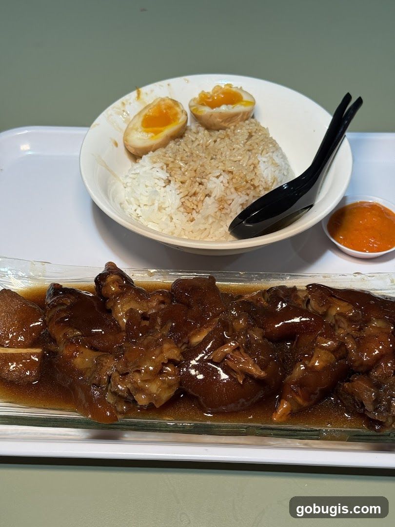 Braised Pork Knuckles with Rice and Egg