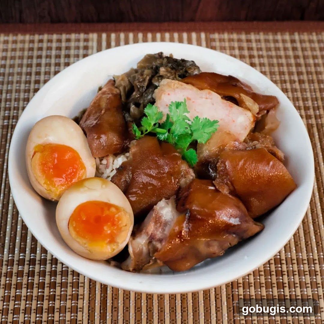 Braised Pork Knuckle Rice Bowl